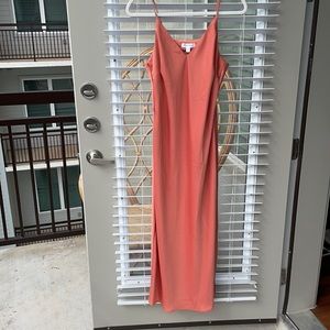Silk Midi Dress Size Small. Tiny loops attached for belt but belt is lost.